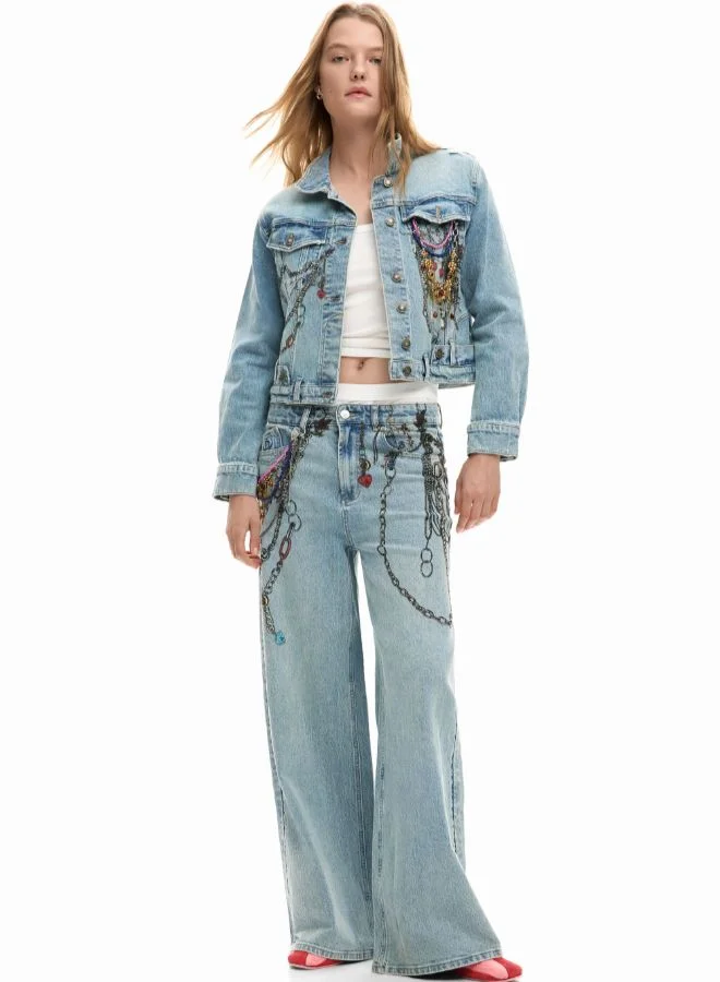 DESIGUAL Jeans trousers chains